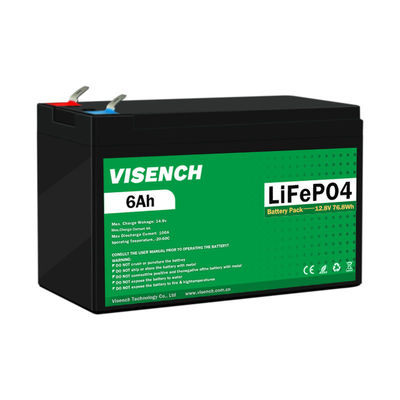 ভিসেনচ সিই সার্টিফিকেট 12.8V 6Ah রিচার্জেবল ব্যাটারি LiFePO4 লিড অ্যাসিড প্রতিস্থাপন লিথিয়াম আয়ন ব্যাটারি 12V 6Ah