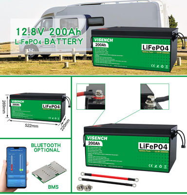 ভিসেনচ ডাইরেক্ট কারখানা 12V 24V 100Ah 120Ah 200Ah গভীরতা 6000 চক্র সোলার লাইফপো4 রিচার্জযোগ্য শক্তি সঞ্চয় ব্যাটারি