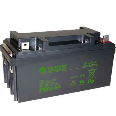 গভীর চক্র বিবি ব্যাটারি 12V 65Ah BC65-12 উচ্চ হার স্রাব সীসা-এসিড ব্যাটারি