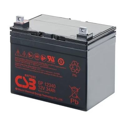 CSB GP12340 12V 34Ah শক্তি সঞ্চয় রক্ষণাবেক্ষণ বিনামূল্যে রিচার্জযোগ্য VRLA CSB ব্যাটারি