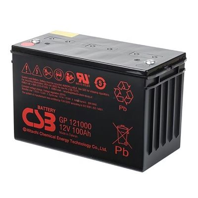 সিএসবি ব্যাটারি GPL121000 12V 100Ah রিচার্জযোগ্য রক্ষণাবেক্ষণ মুক্ত সিলড লিড-এসিড ব্যাটারি, ডিসি পাওয়ার প্যানেল, ভিআরএলএ ব্যাটারি 100Ah