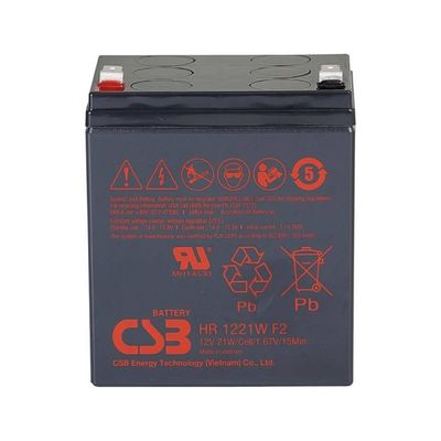 CSB ব্যাটারি HR1221W 12V 21W উচ্চ কার্যকারিতা পুনরায় চার্জযোগ্য সীসা-অ্যাসিড শুকনো ব্যাটারি বৈদ্যুতিক শক্তি জন্য