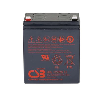 CSB HRL1225W F2 সিলড লিড এসিড ব্যাটারি অত্যন্ত উচ্চ বর্তমান 12V 25W 12V 5Ah এফ 2 টার্মিনাল সহ জেল ব্যাটারি