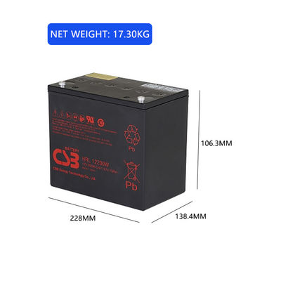 CSB HRL12200W 12V 200W High Rate Long Life UPS VRLA Battery