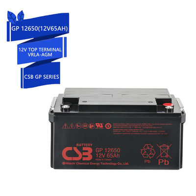 CSB GP12650 12V 65Ah শক্তি সঞ্চয়যোগ্য রিচার্জযোগ্য VRLA 12V 65Ah CSB ব্যাটারি